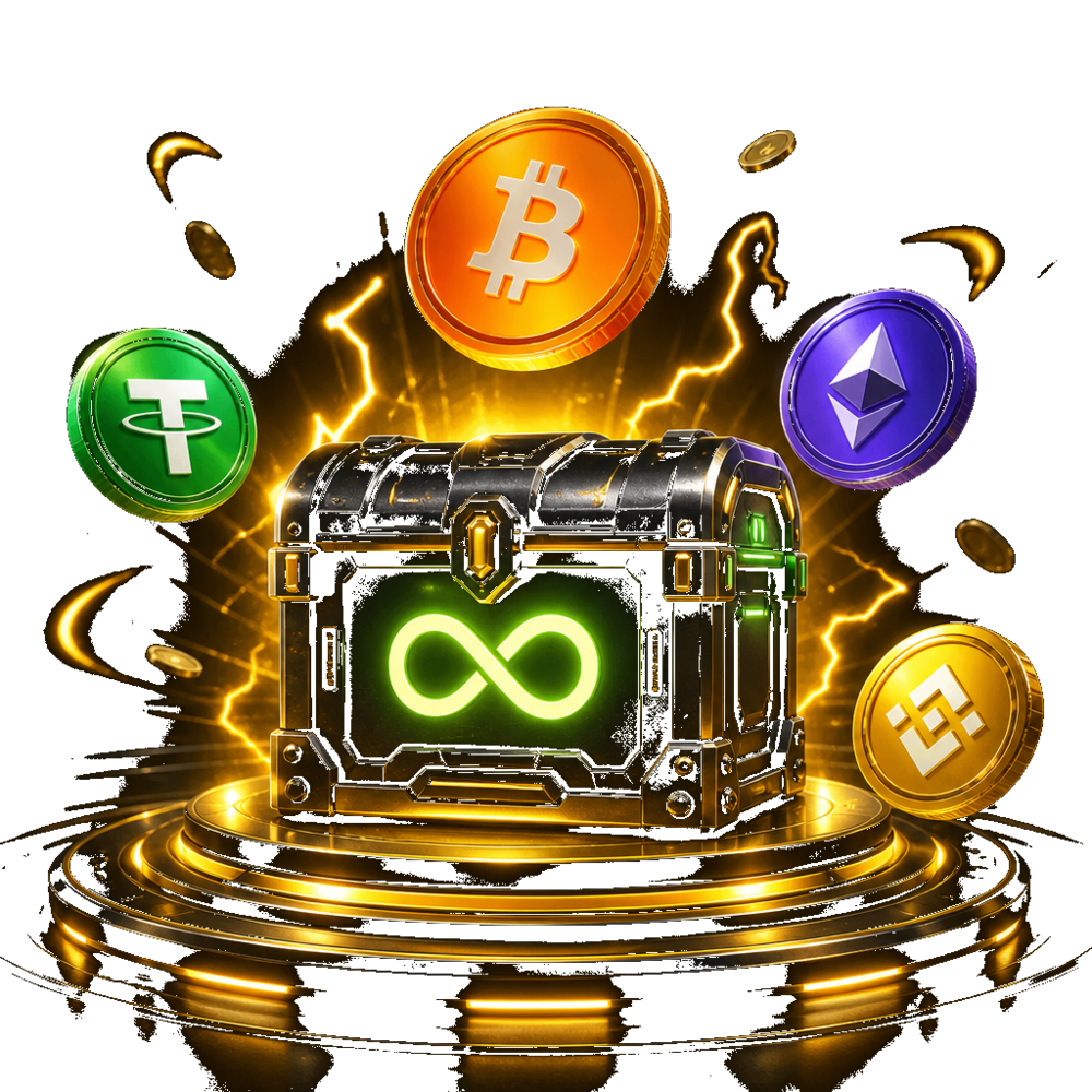 ONE-CONTRACT™ secure crypto vault with infinity vault and crypto coins